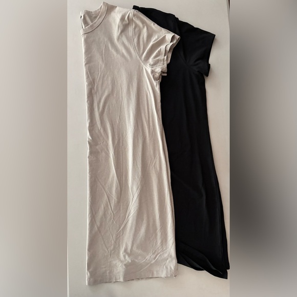 lululemon athletica Dresses & Skirts - 2x Lululemon Classic Fit Cotton Blend Tshirt Dress (Size 12)